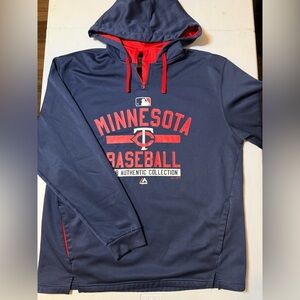 Minnesota Twins Majestic Hoodie Men XL Sweatshirt 1/4 Zip Pullover Baseball MLB